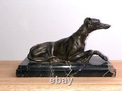 Golden Bronze Levier On Marble Base Signed By G. Carnari