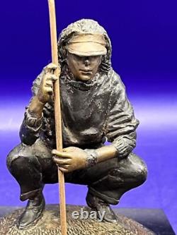 Golf Game Golf Sport Sculpture Bronze Marble Base Signed L, Charles