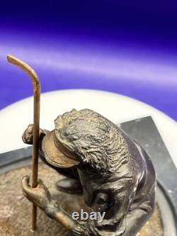 Golf Game Golf Sport Sculpture Bronze Marble Base Signed L, Charles