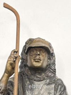 Golf Game Golf Sport Sculpture Bronze Marble Base Signed L, Charles