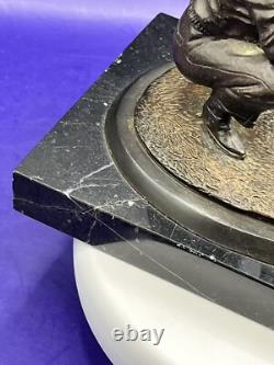 Golf Game Golf Sport Sculpture Bronze Marble Base Signed L, Charles