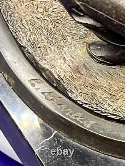 Golf Game Golf Sport Sculpture Bronze Marble Base Signed L, Charles