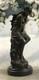 Handmade Signed Moreau, Bronze Female Angel Chair Statue Marble Nr