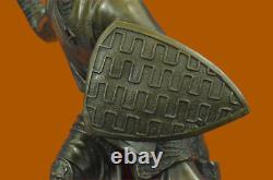 Heavy Bronze Marble Japanese Samurai Kamiko Original Signed