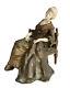 Important Style Art New Bronze Marble Sitting Woman Sculpture By