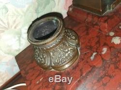Inkwell Bronze Marble Base And Signed