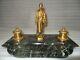 Inkwell Gilt Bronze Dante Signed And Green Marble And Faguelle Susse Brothers