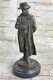 Large Bronze Marble Sculpture Of Napoleon Bonaparte Signed Gift Piece