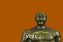Made Cubby Male Bronze Sculpture Signed Original Milo Marble Figure Nr