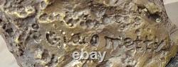 Magnificent Signed Bronze Sculpture Artwork Figurine on Marble Base, Hot Cast