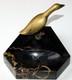 Marble Ashtray And Bronze Goose In Art Nouveau Style, Signed A. Marionnet