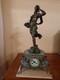 Marble Mantel Clock With Spelter Sculpture Signed Auguste Moreau, The Basket Of Cherries