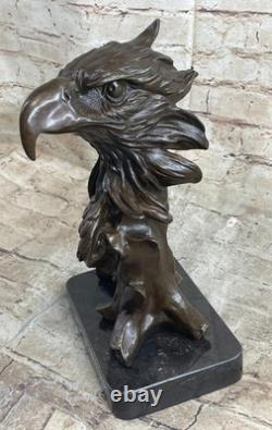 Marbled Bronze Sculpture of an American Milo, Signed, on a Tree Branch, For Sale