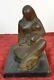 Maternity Sculpture Bronze. Marble Base. Medina Ayllon. Xx Century