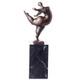 Modern Bronze Sculpture Of A Naked Woman On Black Marble After Milo