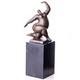 Modern Bronze Sculpture Of A Naked Woman On Black Marble After Milo