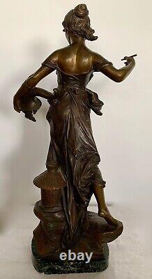 Mutality, Sculpture In Bronze Signed E Drouot