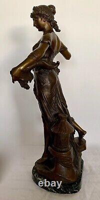 Mutality, Sculpture In Bronze Signed E Drouot