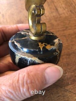 NICE LITTLE BRONZE, MARBLE BASE STYLIZED BIRD signed BIZETTE, ART DECO
