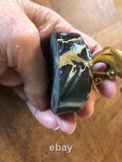 NICE LITTLE BRONZE, MARBLE BASE STYLIZED BIRD signed BIZETTE, ART DECO