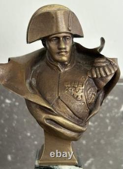 Napoleon I Bonaparte Houdon Very Rare Bronze Marble Bust, 19th Century
