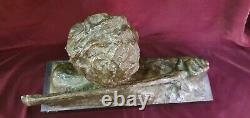 Nice Bronze Bust On Marble Base By Jean Mermoz, Signed Ouline