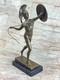 Odysseus Greek Warrior Roman Soldier Bronze Sculpture Signed Marble Statue