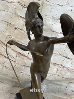 Odysseus Greek Warrior Roman Soldier Bronze Sculpture Signed Marble Statue