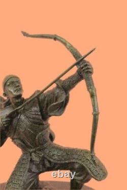 Original Kamiko Japanese Samurai Warrior Bronze Marble Sculpture Decor