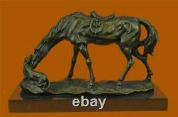 Original Milo Dog And A Bronze Friendship Horse Sculpture Marble Statue