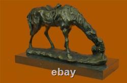 Original Milo Dog And A Bronze Friendship Horse Sculpture Marble Statue