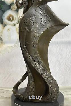 Original Signature Kassin Tribute to Erte Bronze Sculpture Marble Decor