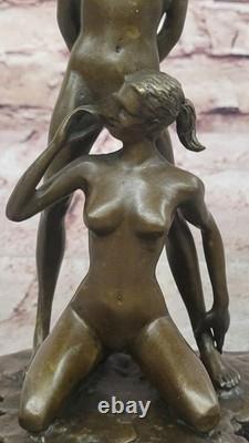 Original Signed Bronze Sculpture Mavchi Masterpiece in Marble Decor