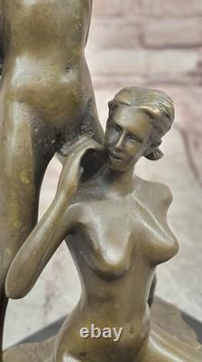 Original Signed Bronze Sculpture Mavchi Masterpiece in Marble Decor