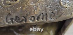 Original Signed Female Bust Sculpture with Marble Base, Precise Details