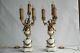 Pair Of Bronze And Marble Lamps Signed Susse Brothers Editors Paris H 35.3