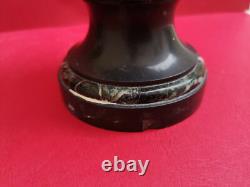 Pair of bronze and marble scissors signed J Moigniez, decorated with lizard and grasshopper