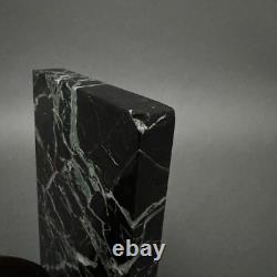 Pair of bronze elephant bookends signed Carvin with marble bases M3300