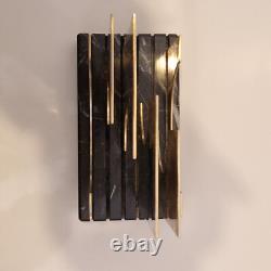 Paola Martelli Abstract Sculpture Bronze and Marble Signed Space Age