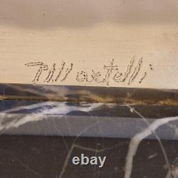 Paola Martelli Abstract Sculpture Bronze and Marble Signed Space Age