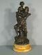 Paul And Virginia Young Lovers Sculpture Bronze Old Signed R. Bauër