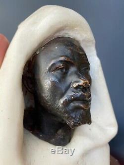 Paul Loiseau Rousseau (1861-1927) Bronze And Marble Bust Salem Orientalist