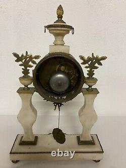 Pendule Directoire Marble Et Bronze Gilded / Clock Signed Pochon Paris