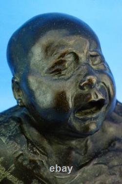 Pietro Ceccarelli, bronze and marble sculpture, newborn bust, first cry