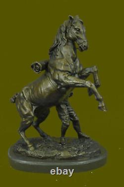 Rare Signed Original Art Deco Livestock Horse Marble Hand Made Bronze Sculpture