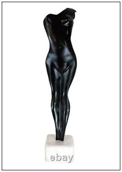 Richard Hallier Large Complete Round Female Figurative Bronze Sculpture Signed Art