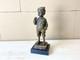 Sculpture Boy With A Cigarette In Bronze On Marble After Schmidt Felling