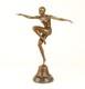Sculpture Dancer With Brio In Bronze On A Marble Base After Demetre Chiparus