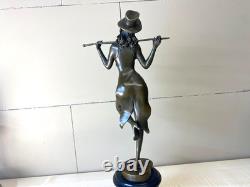 Sculpture Dream Dancer on a black marble pedestal after A. Gozy