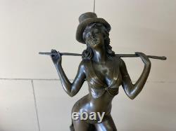 Sculpture Dream Dancer on a black marble pedestal after A. Gozy